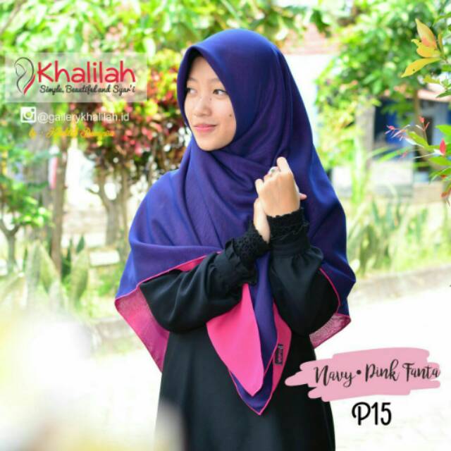 HEMAT  Kerudung Segi Empat/Kimar 2 warna/Khimar bolak Balik/Jilbab Pastella by Khalilah hijab
