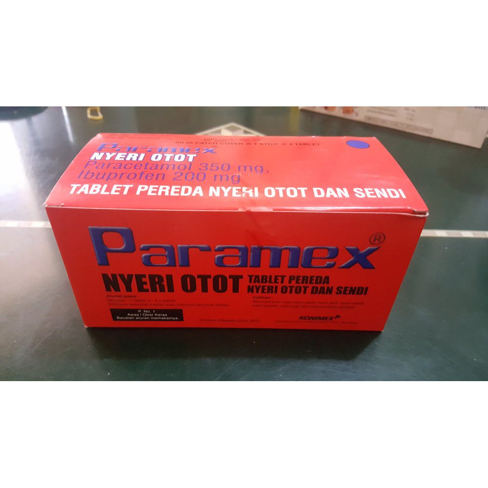 PARAMEX Nyeri Otot Merah BOX ISI 100 TABLET - Obat Pegal Linu 25 Strip