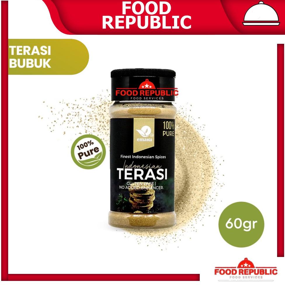 

EMAKU BUMBU TERASI BUBUK 60 GR SAMBAL POWDER NON MSG GLUTEN FREE HALAL