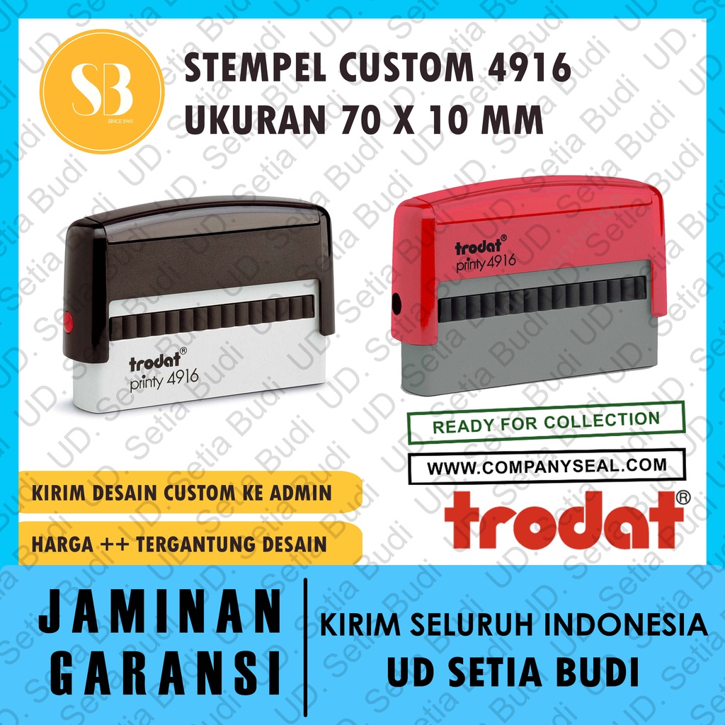 

Stempel Trodat Printy Custom 4916 ukuran 70 x 10 mm