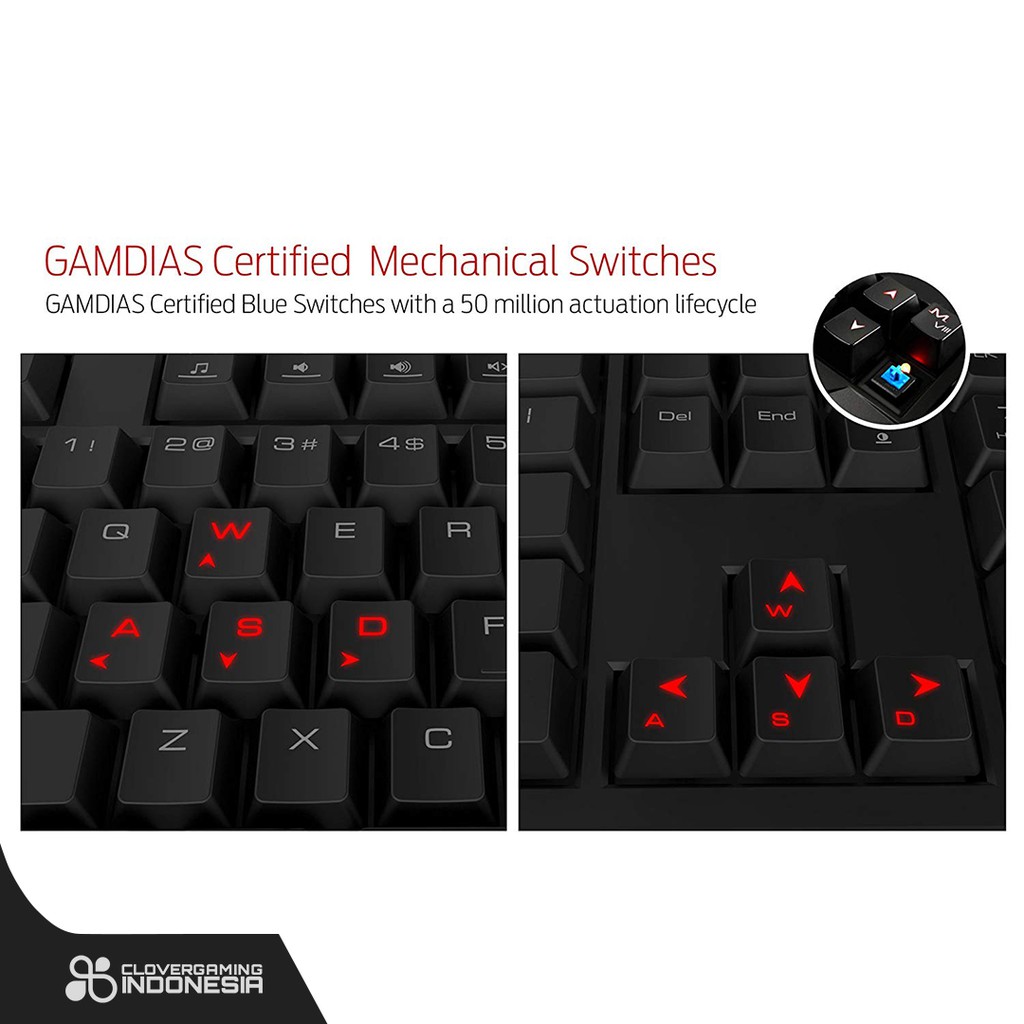 Gamdias Keyboard Hermes GKB3000 RGB - Mechanical Gaming Keyboard