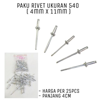 Jual Paku Rivet Ukuran 4mm X 11mm - Paku Rivet 540 - Paku Rivet Ukuran ...