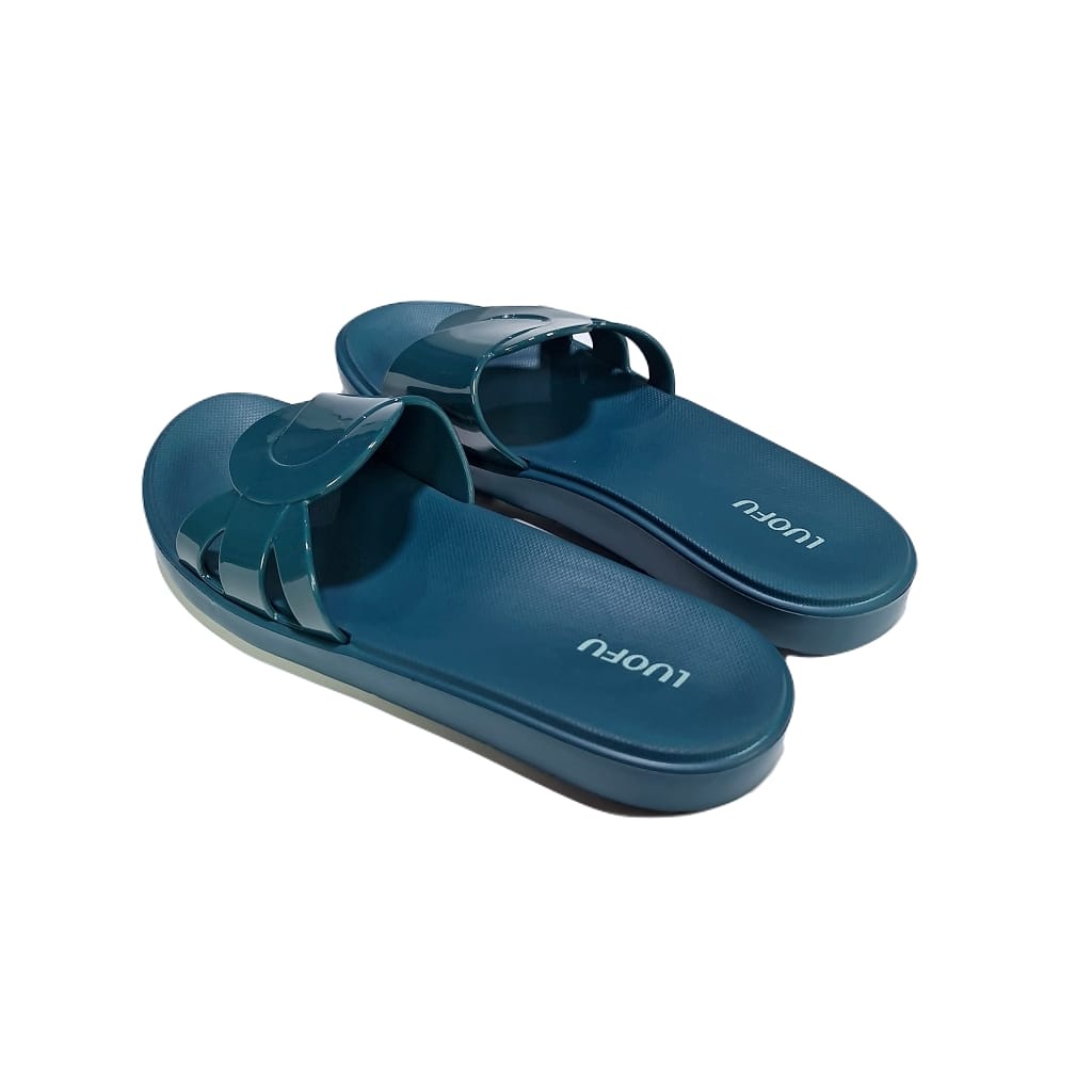 jelly sandal selop wanita karet luofu sendal slide kokop cewek import E7172E01SC