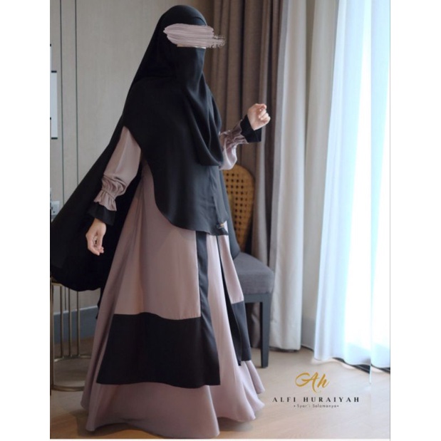 LAST STOCK Gamis/Abaya Semeru GREY size M by Alfi Huraiyah