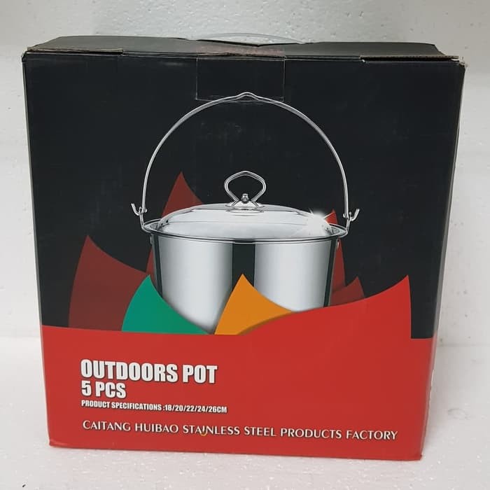 Panci Set Outdoor Camping 5 pcs