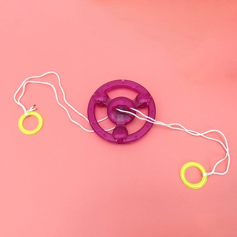 Mary Brain Toy Glow Flywheel Whistle Pull Line Flywheel Mainan Edukasi Portable