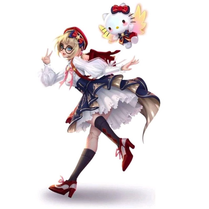 [BACA DESKRIPSI] RENT ONLY FULLSET COSPLAY ANGELA HELLO KITY SANRIO COSTUME ML MOBILE LEGEND