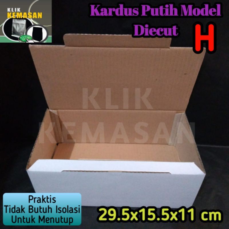 

KARDUS H PUTIH KOTAK KARTON BOX DUS SEPATU PACKING HP AKSESORIS