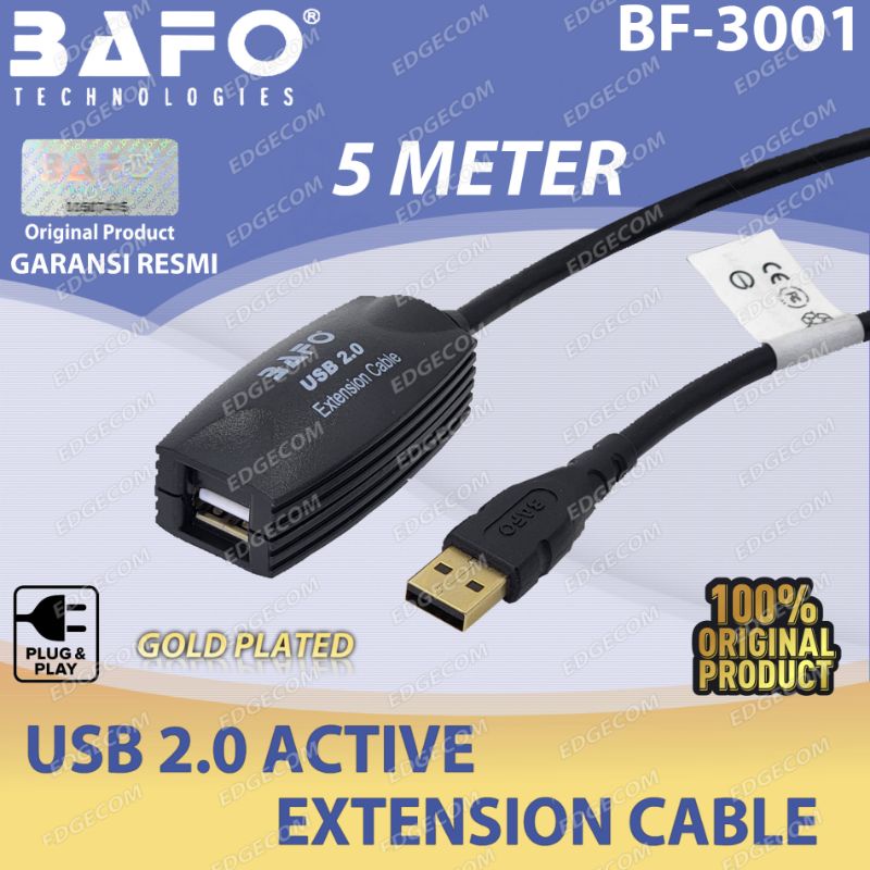 BAFO USB 2.0 Extension Aktif / Extender Active 5 Meter BF-3001 ORIGINAL