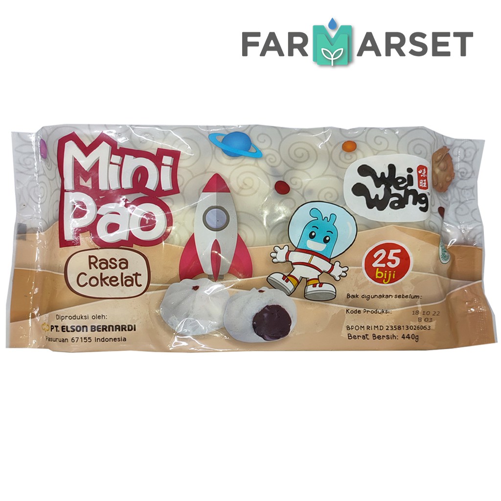 

[BANDUNG ONLY] Weiwang Minipao Rasa Coklat 440gr isi 25