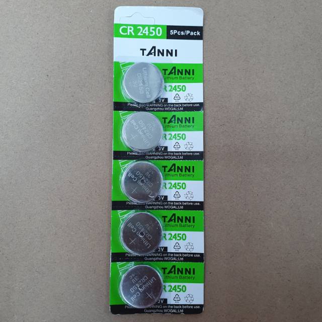 Original Baterai Tanni CR 2450 3V Lithium Battery Original