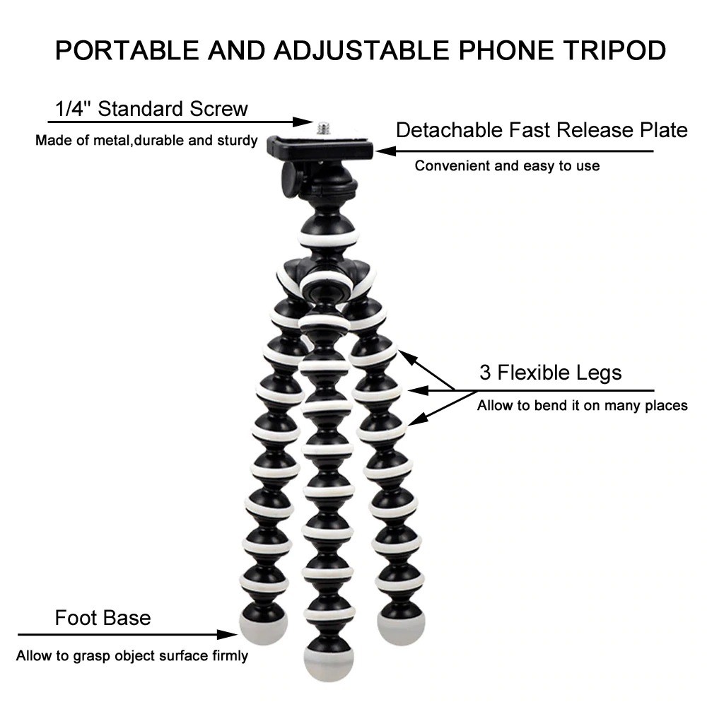 Silver Tech Gorillapod Tripod Ukuran Besar Super Kokoh dan Bagus FREE HOLDER / Tripod Gorilla pod