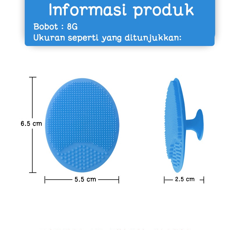 Sikat pembersih wajah/Sikat sampo bayi/Sikat wajah pembersih wajah/Sikat silikon (B222)