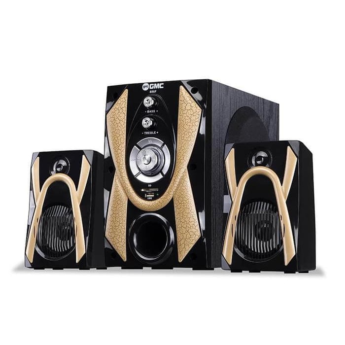 Speaker GMC Salon Aktif 886FBT Bluetooth Speker Dengan Lampu LED Ori -