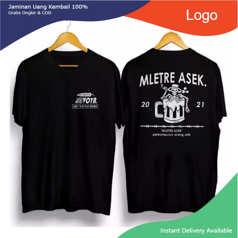 KAOS MLETRE ASEK / KAOS PRIA WANITA / KAOS DISTRO MURAH / KAOS KONVEKSI