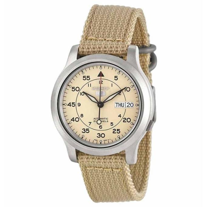 Seiko 5 Snk803K2 Sports Beige Silver .