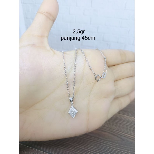 KALUNG JEDAR+ LIONTIN WAJIK MP FULL/ KALUNG PERAK ASLI SILVER 925 LAPIS EMAS/ KALUNG FASHION WANITA IMPOR TERBARU