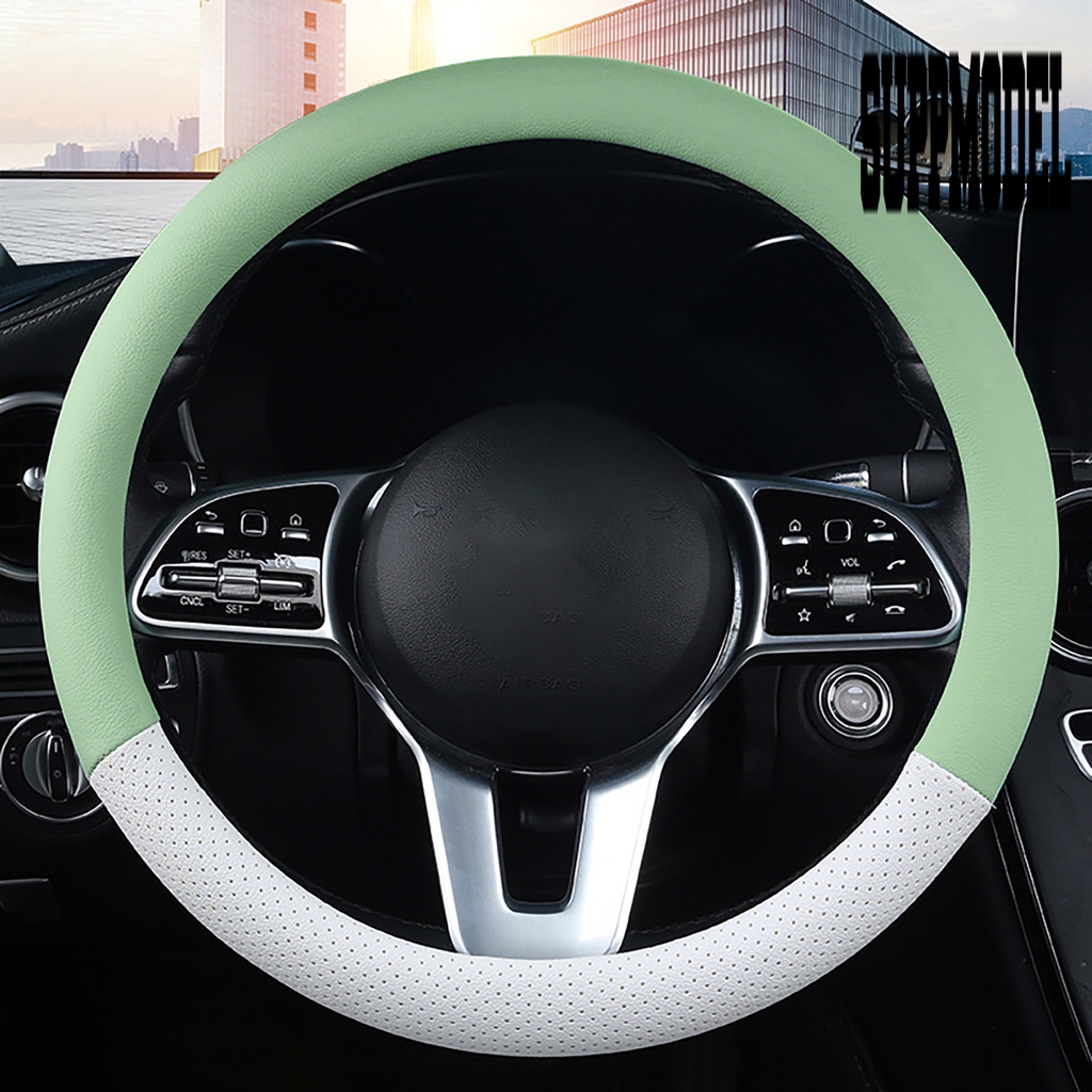 Cover Stir Mobil Universal Bahan Kulit Micro Fiber Breathable Anti Keringat Warna Campur