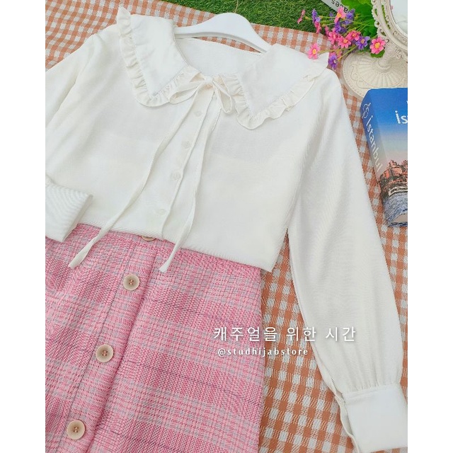 Megumi Blouse Kerah Sailor ala Korean Style by Studhijabstore