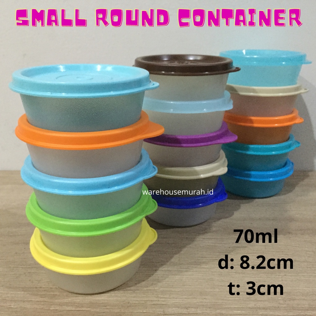 Small Round Container ( tempat saus / obat ) tupperware