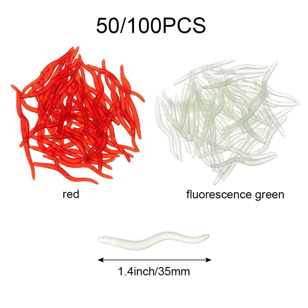 TOP 50 /100pcs Umpan Pancing Silikon Buatan Umpan Bass Ikan Gurame Bau Amis Manusia Hidup