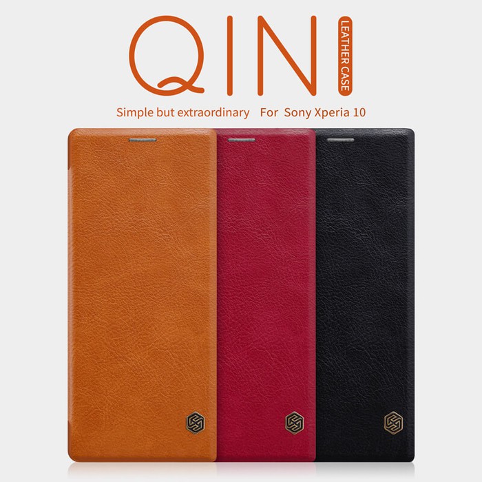 Flip Cover SONY Xperia 10 Nillkin Qin Leather Flip Case Original