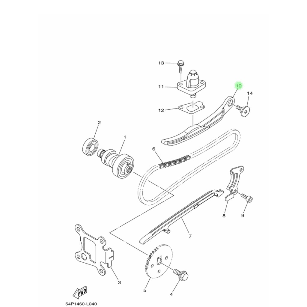 KARET LIDAH TENSIONER ATAS MIO J SOUL GT FINO FI XRIDE X RIDE 115  JUPITER Z1 VEGA FORCE FI ORIGINAL YGP 54P-E2241-00