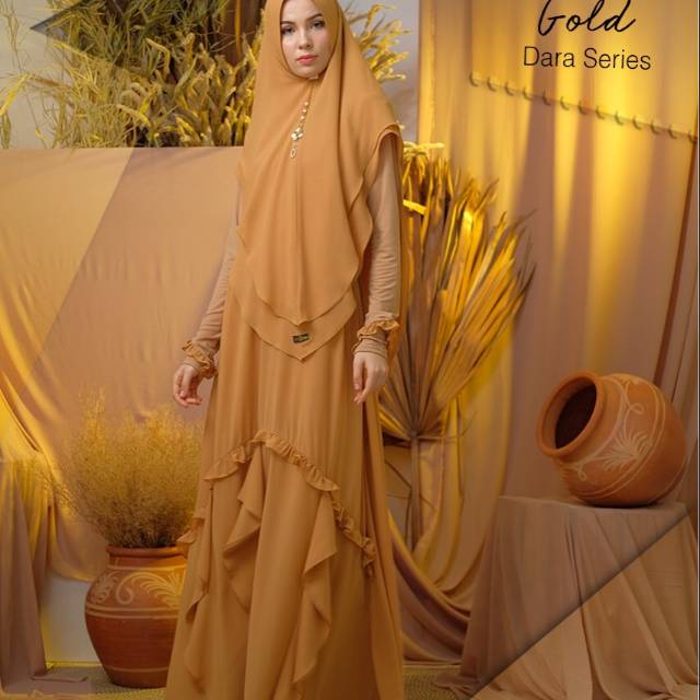 Gamis syari Dara series gold by maia andrean