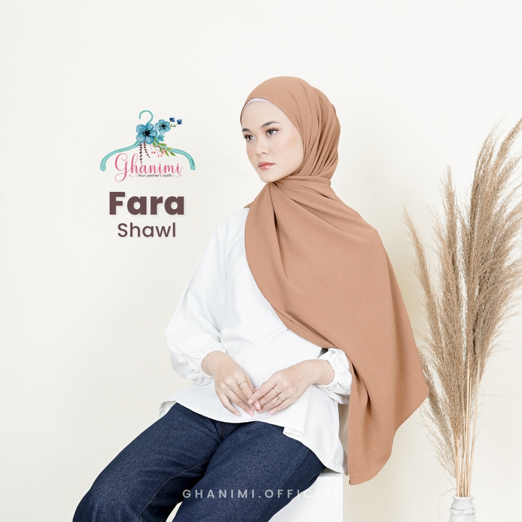 Ghanimi - Fara Shawl / Pashmina Crinkle / jilbab pashmina / pashmina panjang