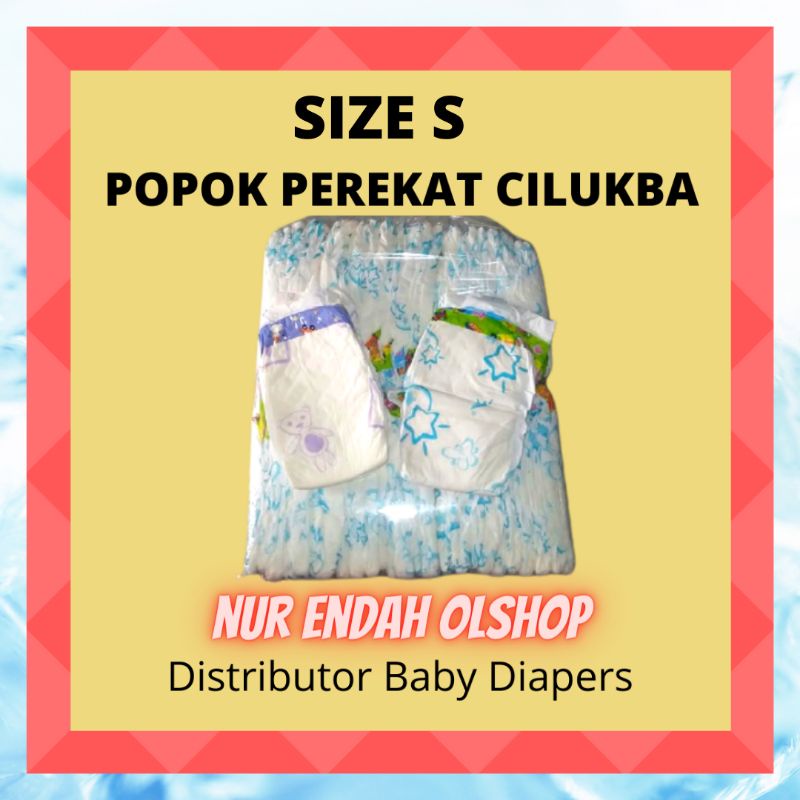 SIZE S PEREKAT CILUKBA REPACK NON KEMASAN MERK MURAH, POPOK PAMPERS REPACK CILUKBA BABY DIAPERS