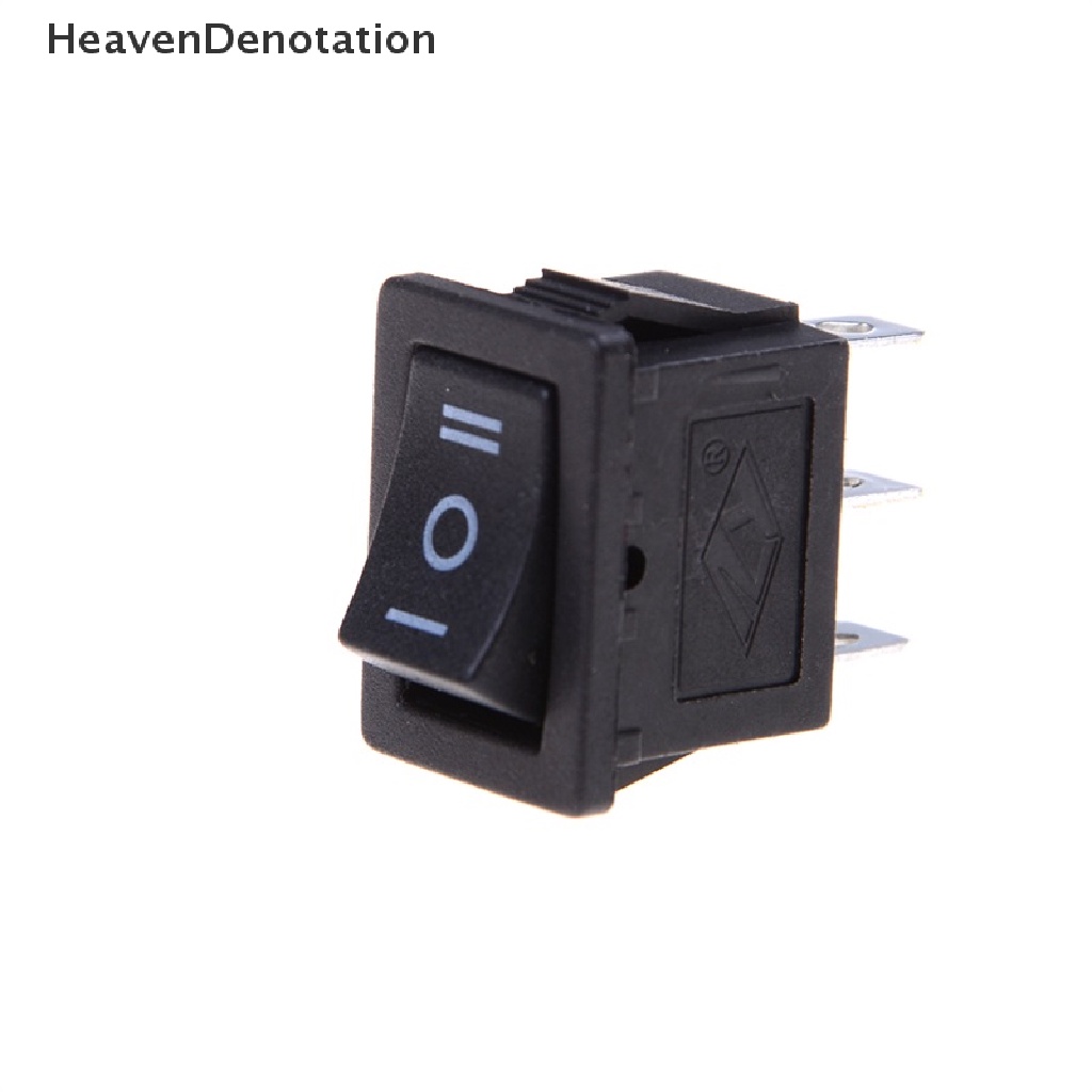 (Heavendenotation) 5 Pcs Saklar Rocker Switch Spdt On / Off 3 Pin Ac 6a / 250v 10a / 125v Warna Hitam