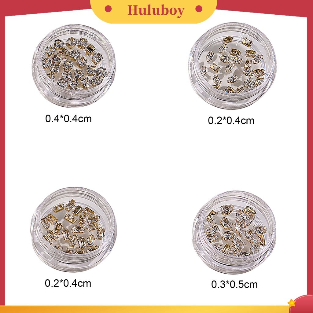 Huluboy Huluboy♡ 20 Pcs Ornamen Perhiasan Berlian Imitasi Bentuk Tetesan Air Mata Kuda Bahan Zirkon Untuk Dekorasi Nail Art