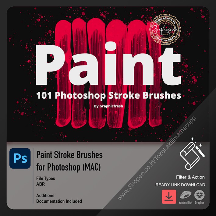 

101 Photoshop Paint Stroke Brushes