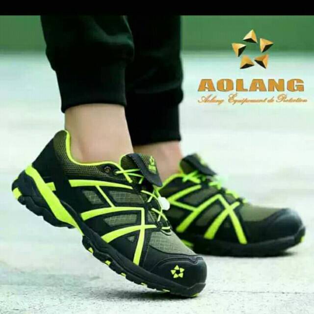 Sepatu safety aolang hijau