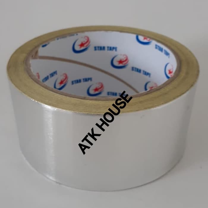 

Lakban Alumunium Foil Tape 48mmx15m/Solasi Almunium Aluminium Tape 2in