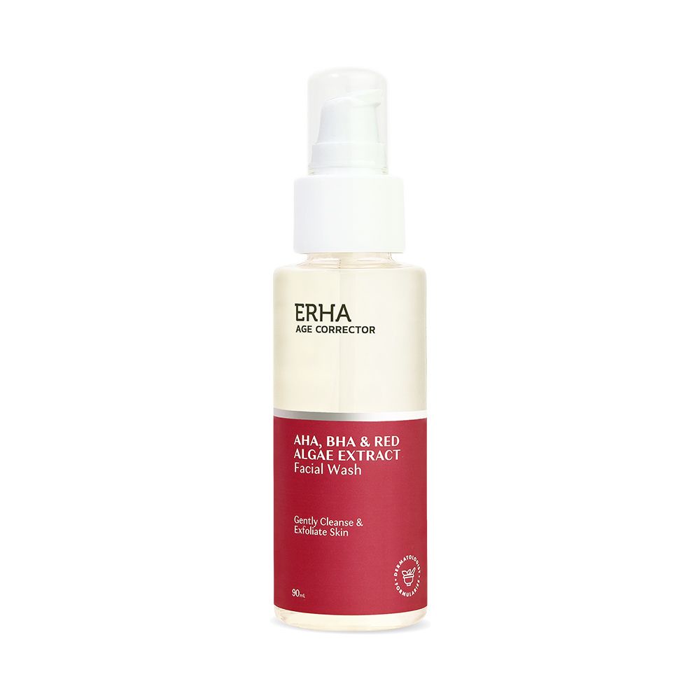 CS- ERHA Age Corrector Facial Wash 90ml - AHA, BHA &amp; Red Algae Extract - Sabun Cuci Muka Anti Aging