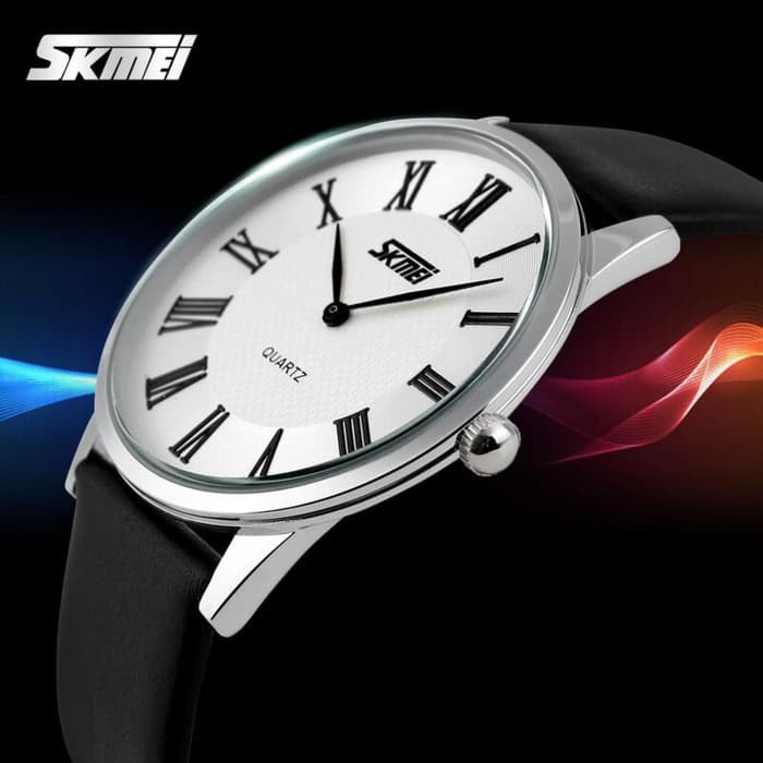Jam Tangan Pria / Couple SKMEI 9092 Original Anti Air - Black White Terbatas