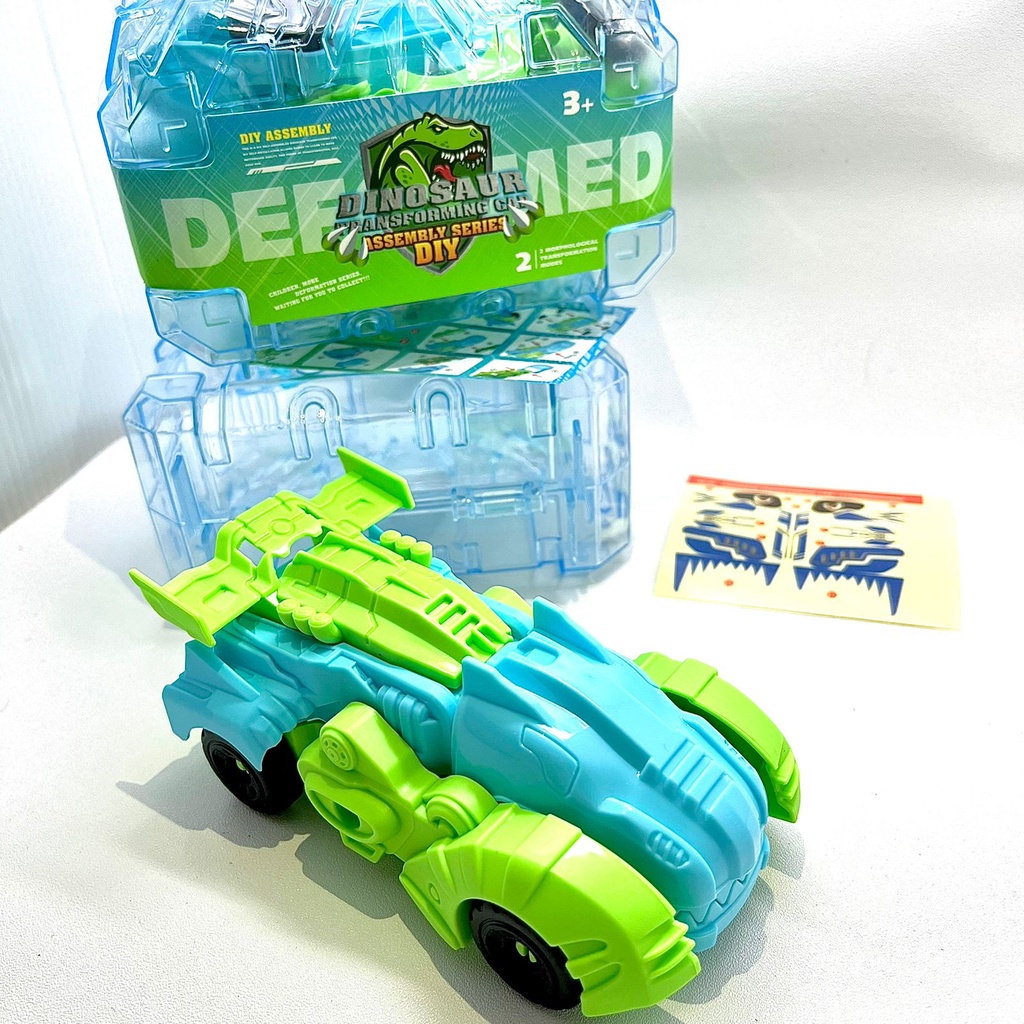 MAINAN RAKIT MOBIL ROBOT TRANSFORMERS DINO DINOSAURUS MOBIL MOBILAN MAINAN EDUKASI ANAK DIY PREMIUM