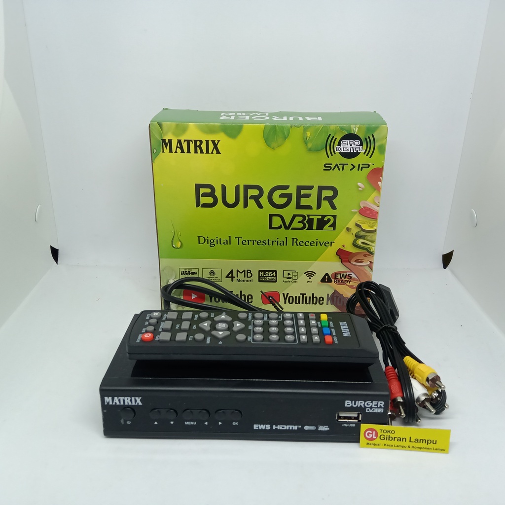 STB Matrix Burger - Set Top Box Matrix Burger DVB T2 - STB TV Digital Terrestrial Receiver