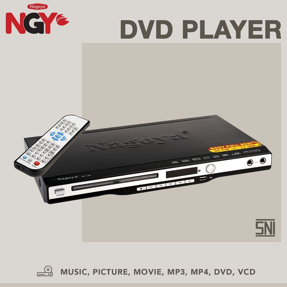 [SUSE] DVD PLAYER NAGOYA SF 766 KARAOKE BISA NAIK TURUN FULL BESI SLIM STEEL BODY GARANSI