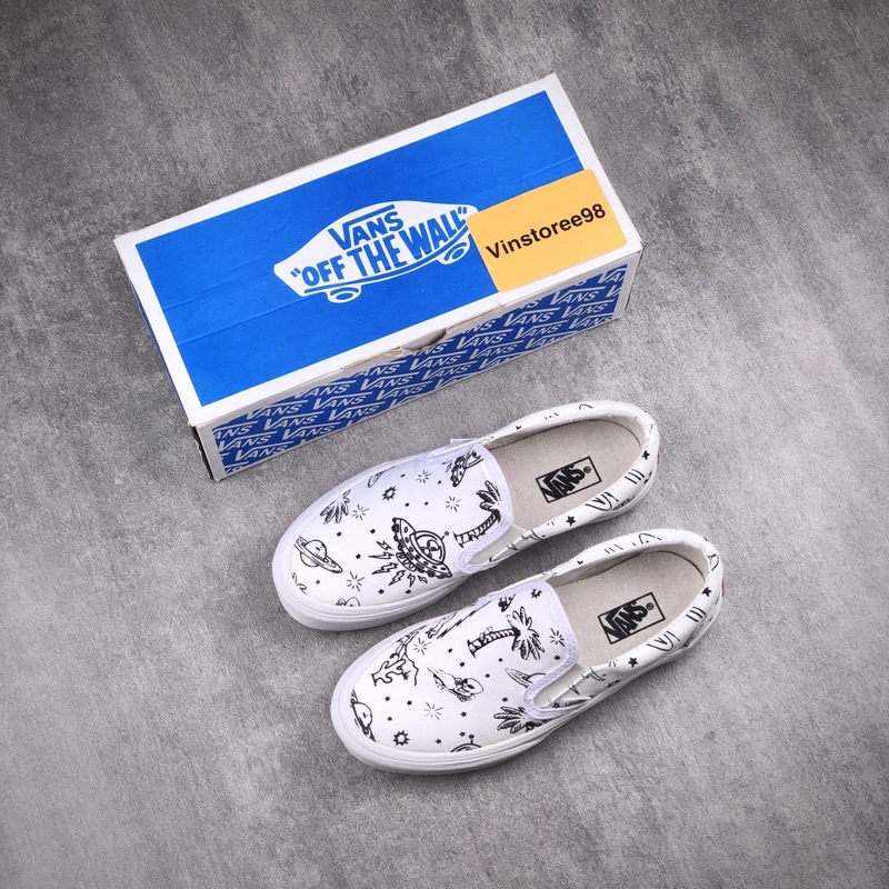 VANS SLIP ON TERBARU SEPATU SLIP ON WANITA PRIA PREMIUM IMPORT BEST SELLER-Alien uvo