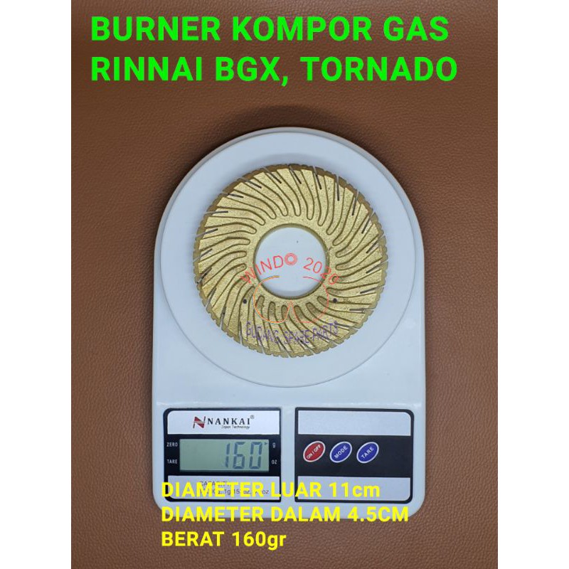 BURNER KOMPOR GAS RINNAI TORNADO | BARNER KUNINGAN RINAI BGX | Turbo 602 - 702 - 712 SUPER TEBAL