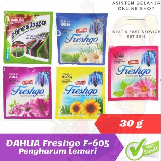 DAHLIA Freshgo Fresh Go 30g 30gr Pengharum Gantung Ruangan Lemari Pakaian Anti Ngengat &amp; Jamur F605