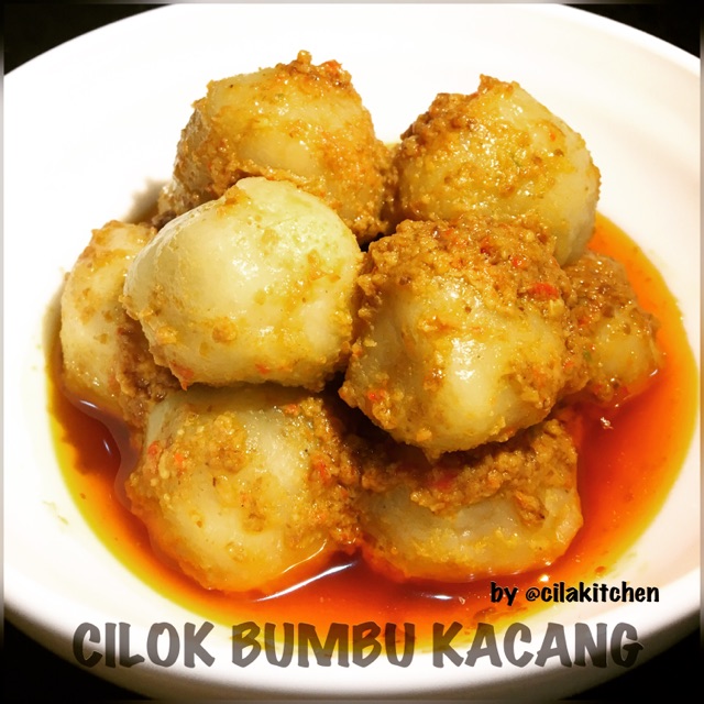 cilok ayam bumbu kacang