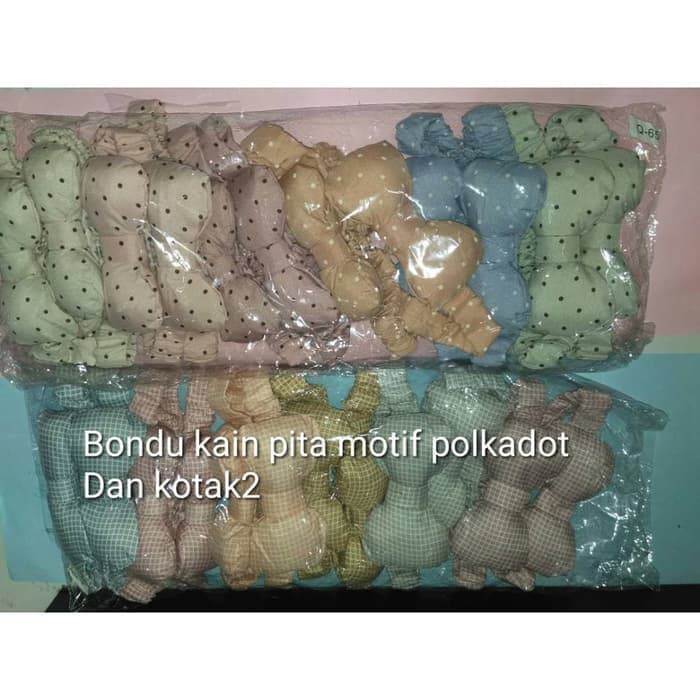 

Bondu kain pita motif polkadot kotak-kotak