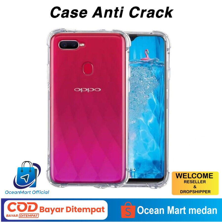 Case HP Anti Crack Oppo A5s A31 A8 A1k TPU Softcase Silicone Transparant Aksesoris Handphone HP OCEANMART OCEAN MART Murah Grosir