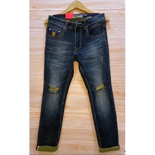 [AXYDEN]celana panjang jeans sobek lutut pria/celana panjang pria/celana panjang slimfit pria/celana
