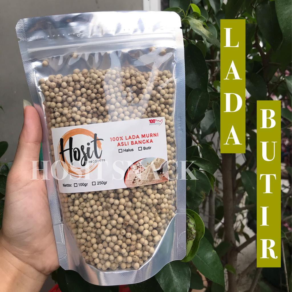 

Lada Bangka Butir 100% Murni Super Cap HOSIT Asli Bangka 250gr / Merica Kasar / Lada Putih Biji