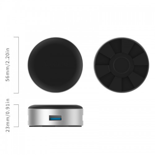 ORICO ANS1 Aluminum 3 Port USB Hub, Laptop Stand