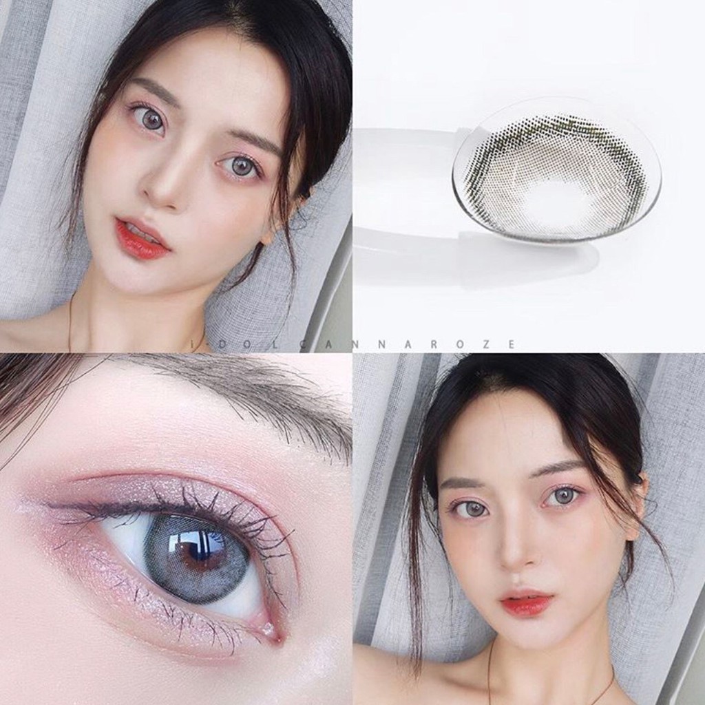 Softlens i-DoL Canna Roze Charcoal Gray (Abu-abu Gelap) - Princess Idol